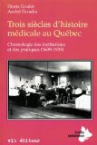 Trois siècles d'histoire médicale au Québec : chronologie des institutions et des pratiques, 1639-1939 /